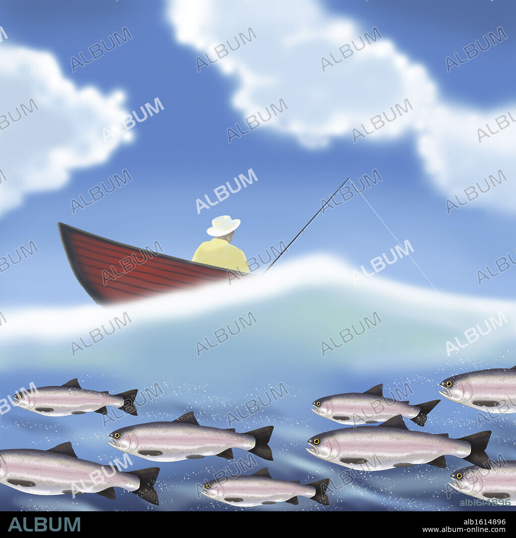 Fishing  2004  Linda Braucht (20th C. American)  Computer graphics.