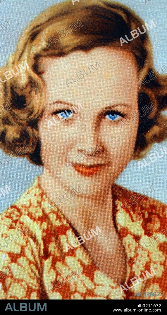 Wendy Barrie (1912-1978) an English actress. Dated 20th Century.