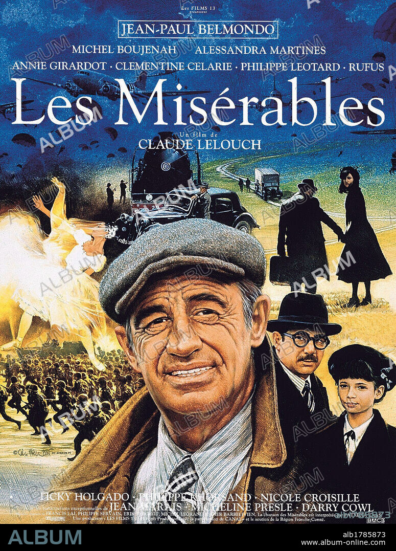 Poster of LES MISERABLES, 1995, directed by CLAUDE LELOUCH. Copyright LES FILMS 13.