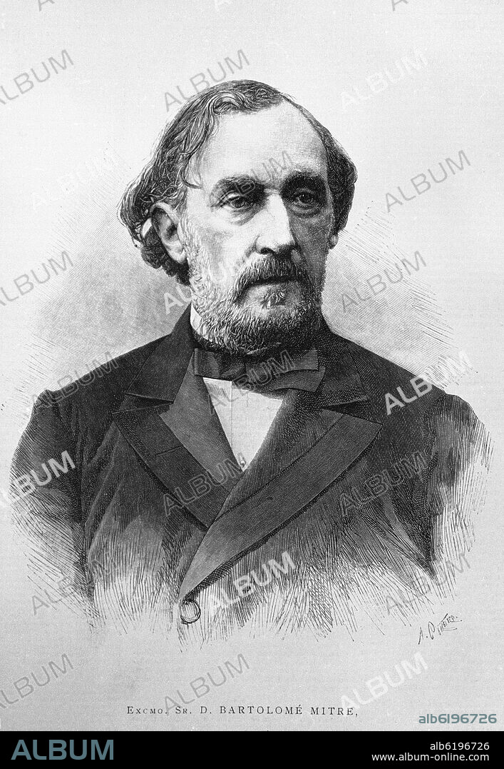 BARTOLOME MITRE  - EXPRESIDENTE DE LA REPUBLICA ARGENTINA - 1821/1906.