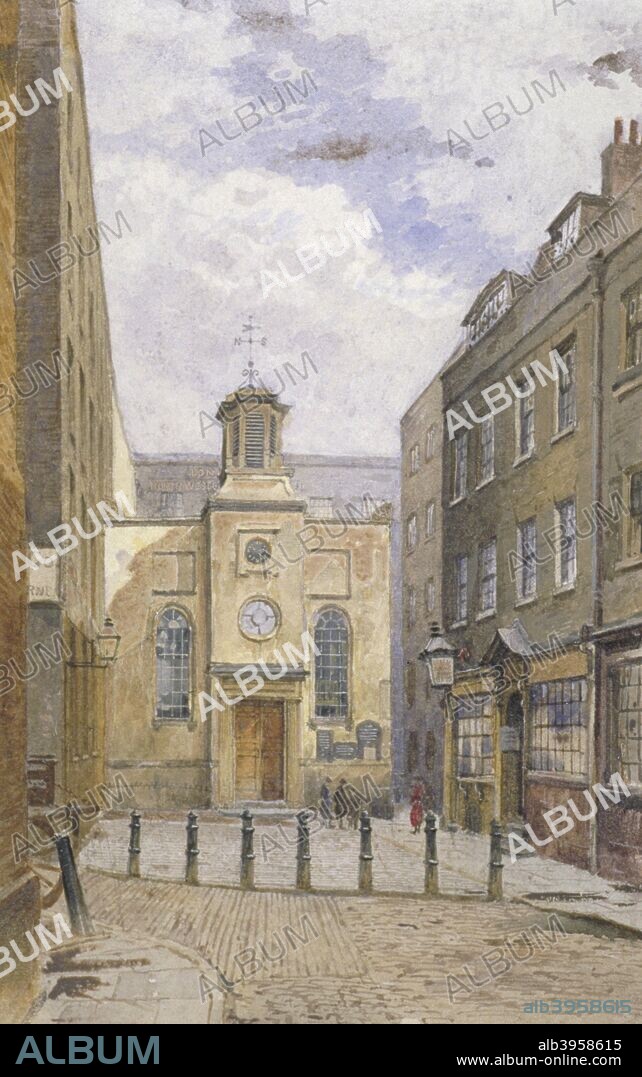 Church of the Holy Trinity, Minories, London, c1881. Exterior view of the church, rebuilt in 1706.