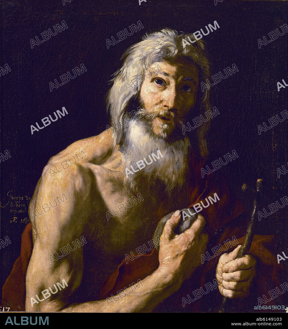 JOSE DE RIBERA. SAN JERONIMO PENITENTE - 1652 - OLEO/LIENZO - 77x71 cm - BARROCO ESPAÑOL - NP 1098.