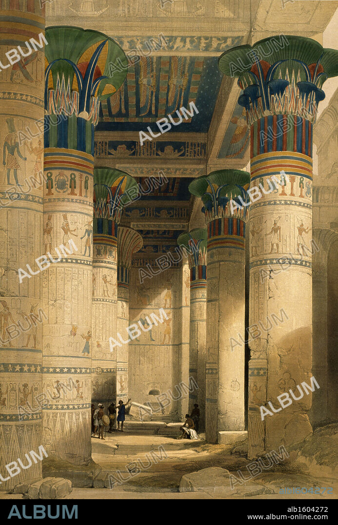 Under the Grand Portico, Philae from Egypt and Nubia 1846-1849 David Roberts (1796-1864 Scottish) Newberry Library, Chicago.
