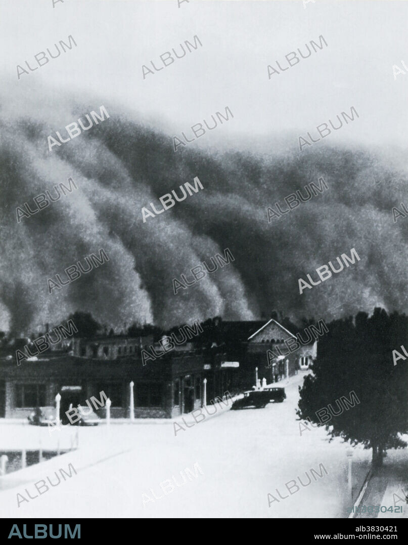 Great dust storm of May 21, 1937 strikes Clayton, New Mexico. A dust storm is common in arid and semi-arid regions. Dust storms arise when a strong wind blows sand and dust loose from a dry surface. They often cause soil erosion from one place and deposition in another.