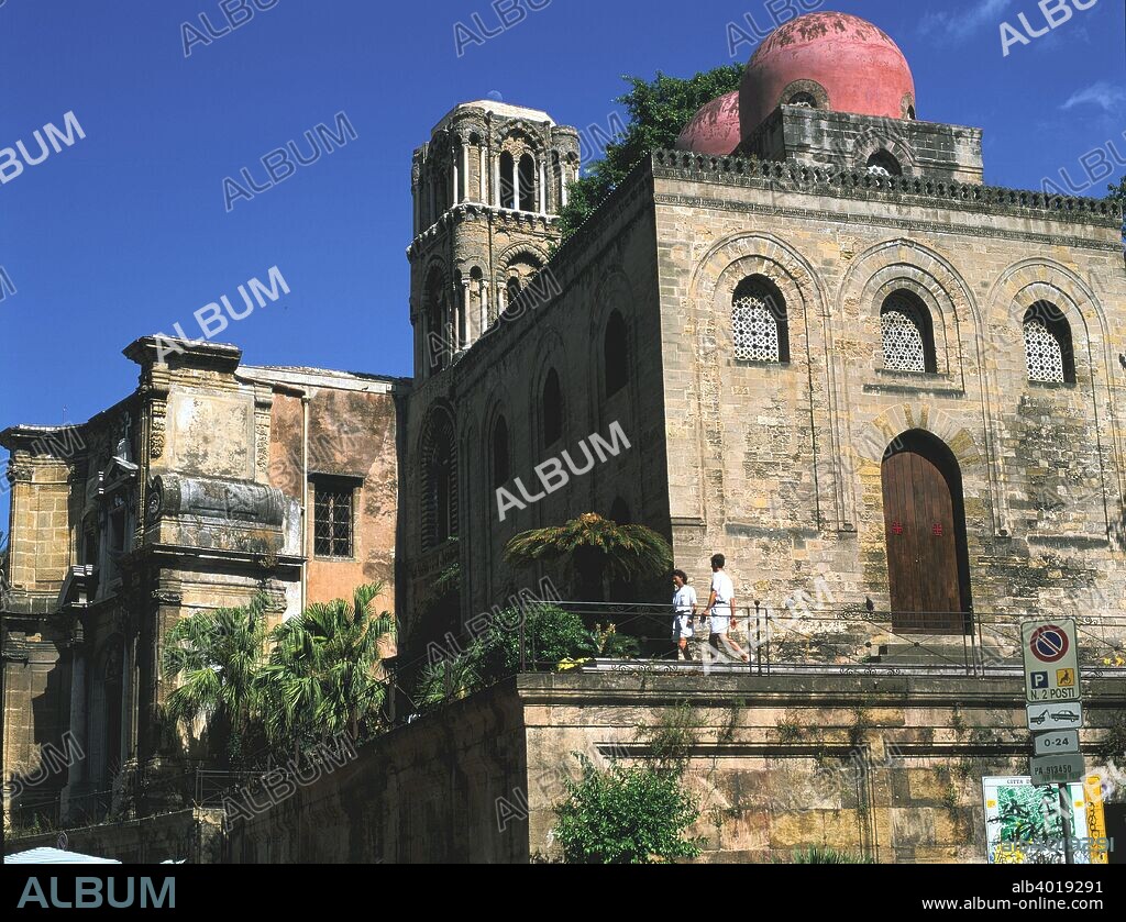 San Cataldo and Martorana churches, Palermo, Sicily, Italy.