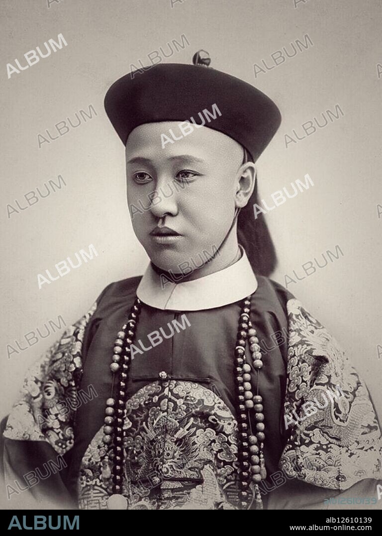 Zaifeng (1883 - 1951), also known as Tsai Feng, Prince of Ch'ün, formally known by his title Prince Chun, was a Manchu prince and regent of the late Qing dynasty. He was a son of Yixuan, the seventh son of the Daoguang Emperor, and the father of Puyi, the Last Emperor. He served as prince regent from 1908 to 1911 during the reign of his son until the Qing dynasty was overthrown by the Xinhai Revolution in 1911. (Photo by: Universal History Archive/Universal Images Group via Getty Images).