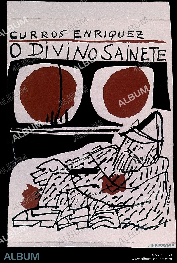 CURROS ENRIQUEZ MANUEL. PORTADA DE O DIVINO SAINETE - 1888- PORTADA CON DIBUJO.