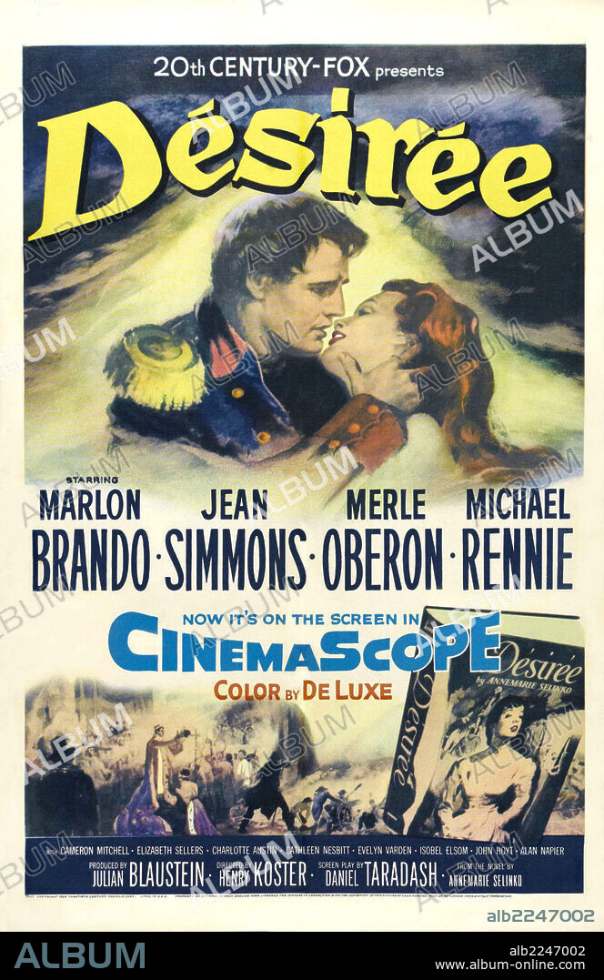 Poster of DÉSIRÉE, 1954, directed by HENRY KOSTER. Copyright 20TH CENTURY FOX.