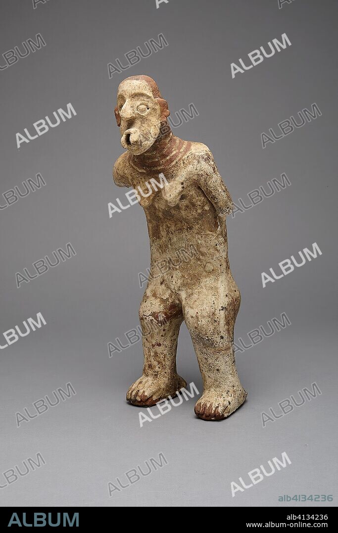 Standing Female Figure. Nayarit; Nayarit, Mexico. Date: 100 AD-300 AD. Dimensions: H. 42.6 cm (16 3/4 in.). Ceramic and pigment. Origin: Nayarit state.