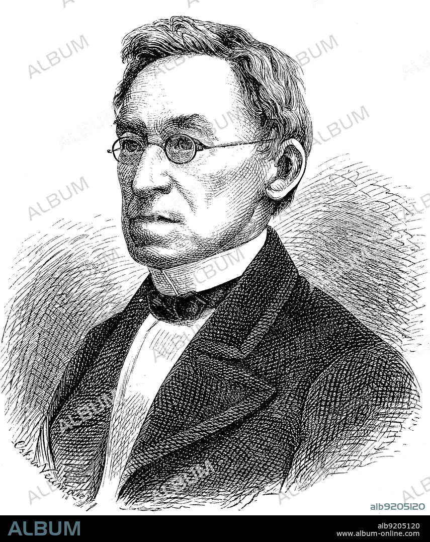 Karl Joseph Georg Sigismund Wächter, auch Carl Georg Waechter, ab 1835 von Wächter, 24. Dezember 1797 bis 15. Januar 1880, deutscher Jurist, Kammerpräsident, Hochschullehrer und Politiker, Historisch, historical, digital improved reproduction of an original from the 19th century / digital restaurierte Reproduktion einer Originalvorlage aus dem 19. Jahrhundert, genaues Originaldatum nicht bekannt.