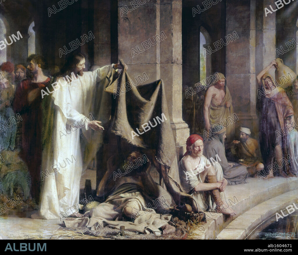 The Pool Of Bethesda  Carl Heinrich Bloch (1834-1890/Danish)  Museum of Art, Brigham Young University, Utah, USA.