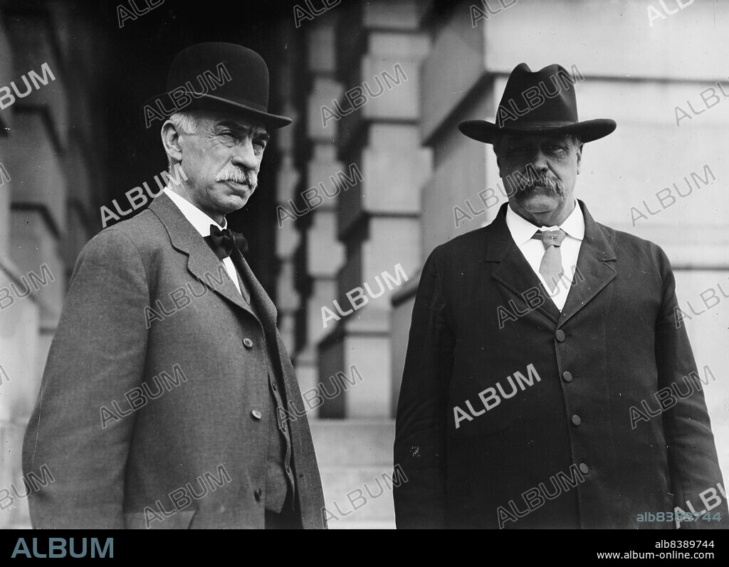 HARRIS & EWING. James C. Haynes, Mayor of Minneapolis (left), with Senator Clapp, 1911. [US politicians: lawyer James Clark Haynes and Moses Edwin Clapp, Senator 1901-1917, Attorney General 1887-1893].