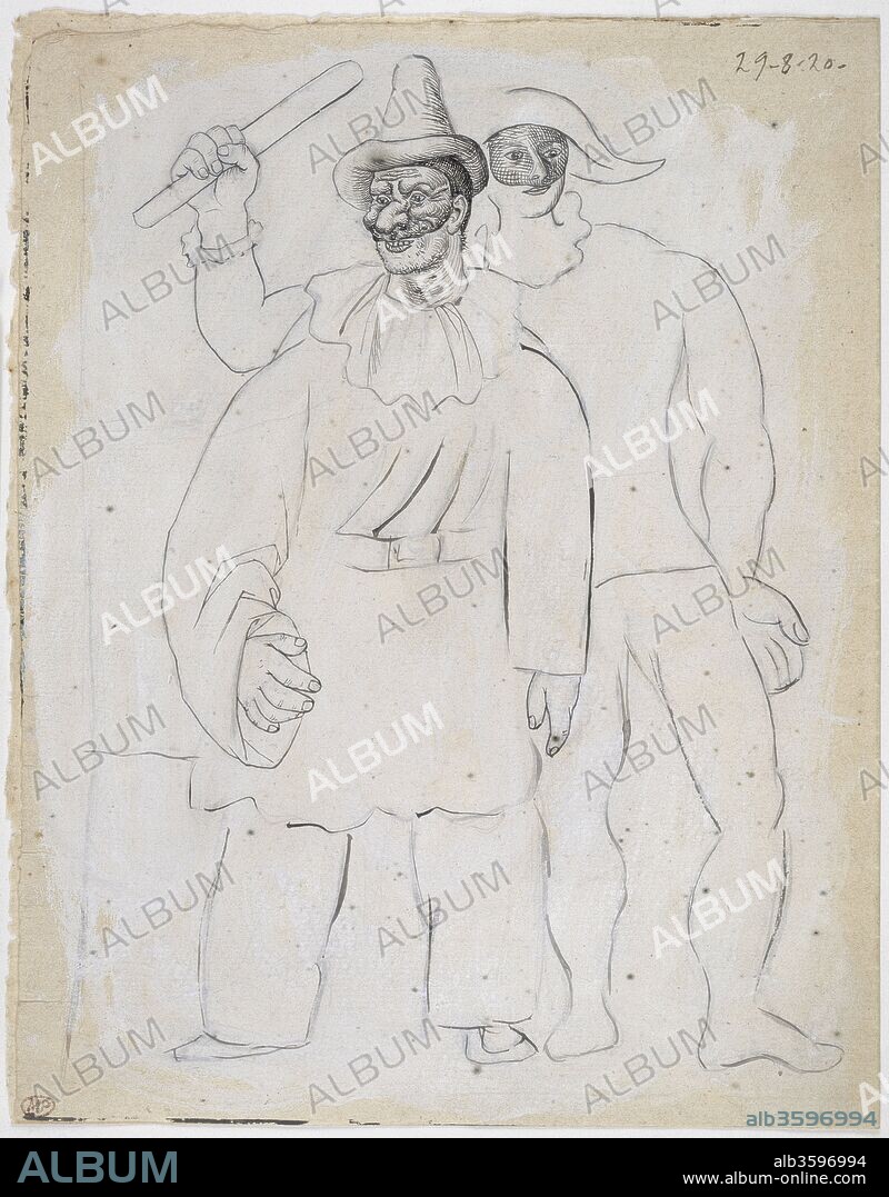 PABLO PICASSO. Pulcinella and Harlequin.