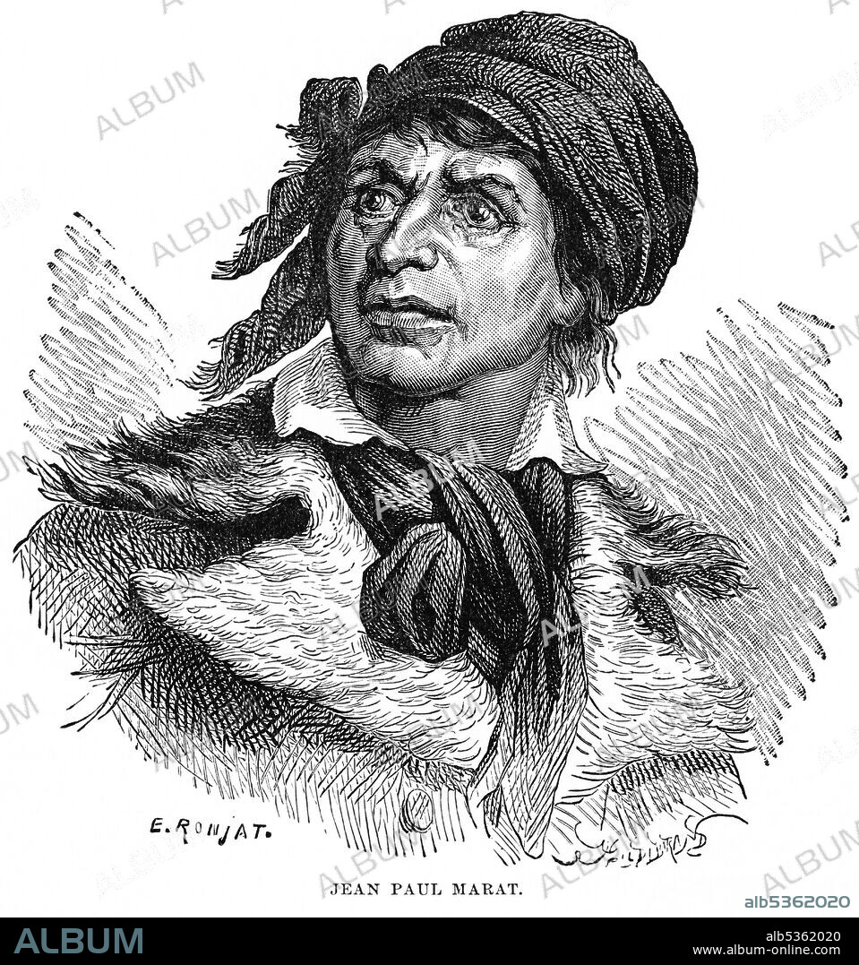 Jean Paul Marat, Illustration, Ridpath's History of the World, Volume III, by John Clark Ridpath, LL. D., Merrill & Baker Publishers, New York, 1897.