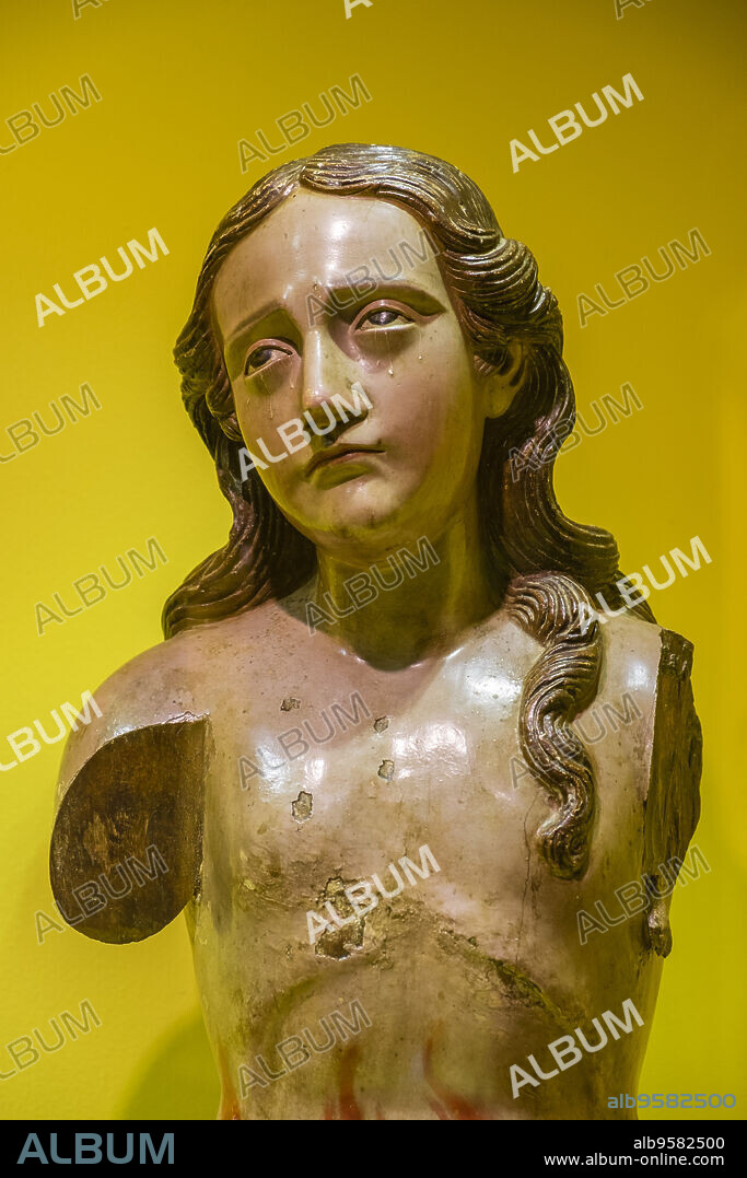 animas del purgatorio, talla en madera encarnada y policromada, siglo XVII, museo colonial, Casa de Santo Domingo, antiguos templo y convento de Santo Domingo y al Colegio Mayor de Santo Tomás de AquinoAntigua Guatemala, departamento de Sacatepéquez, República de Guatemala, América Central.