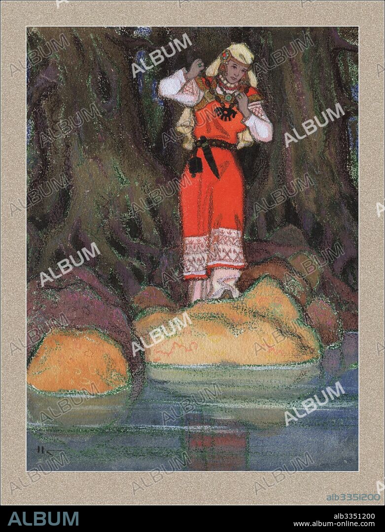 NIKOLAI MIKHAYLOVICH KOCHERGIN. Illustration to the national epic Kalevala.