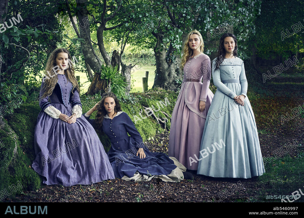 ANNES ELWY, KATHRYN NEWTON, MAYA HAWKE and WILLA FITZGERALD in LITTLE WOMEN, 2017, directed by VANESSA CASWILL. Copyright BBC.