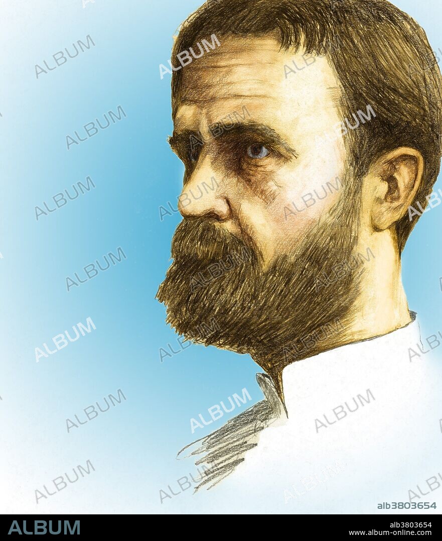 Color enhanced illustration of Thomas Hunt Morgan (1866-1945), US geneticist and Nobel Laureate. Morgan was born in Kentucky, and studied zoology at the State College. He then moved to Johns Hopkins University. His work in genetics is largely remembered for the use of the fruit fly Drosophila melanogaster, and for establishing many ideas in chromosome theory. It was Morgan who proved that the chromosome was the carrier of heredity, and that the chromosome consists of genes. He also discovered crossover (the exchange of genes between chromosomes), and helped produce the first chromosome map. In 1933 he was awarded the Nobel Prize for Physiology or Medicine.
