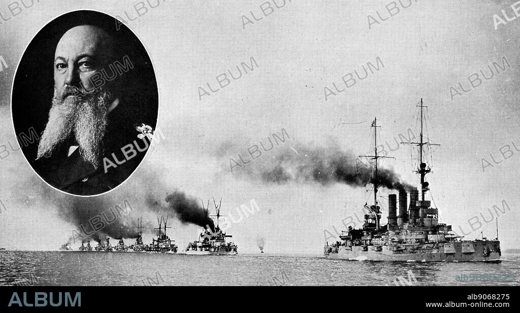 Photograph of Alfred von Tirpitz (1849-1930) a German Großadmiral, Secretary of State of the German Imperial Naval Office. Dated 20th Century.