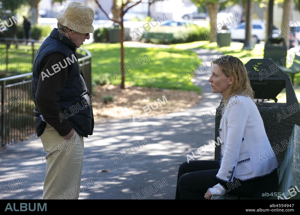 CATE BLANCHETT and WOODY ALLEN in BLUE JASMINE, 2013, directed by WOODY ALLEN. Copyright PERDIDO PRODUCTIONS.