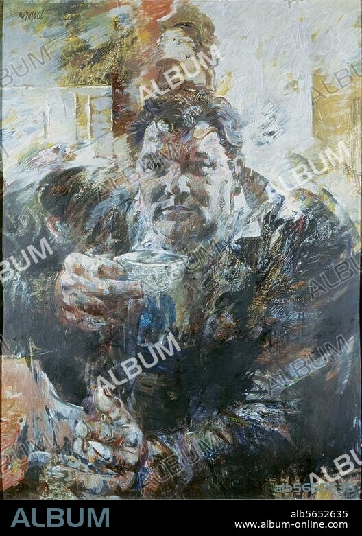 Neutsch, Erik Schriftsteller geb. 21.6.1931 in Schönebeck / Elbe. "Erik Neutsch". Gemälde, 1966, von Willi Sitte. (1921-2013). Halle a. d. S., Staatl. Galerie Moritzburg.