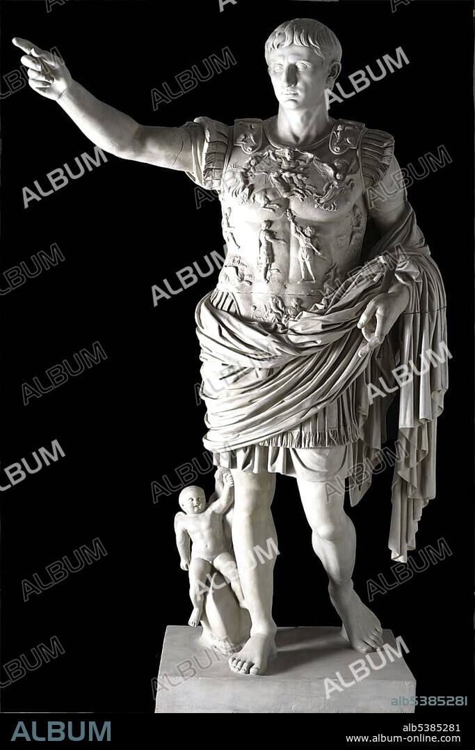 Augustus of Prima Porta, 1st century, sculpture.
