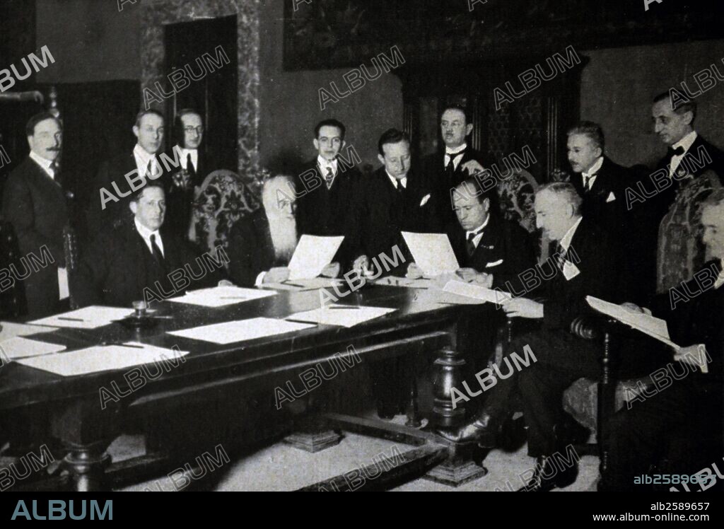 Rome - January 17, 1924 - Signing of the Treaty - Yugoslav Palazzo Chigi.
