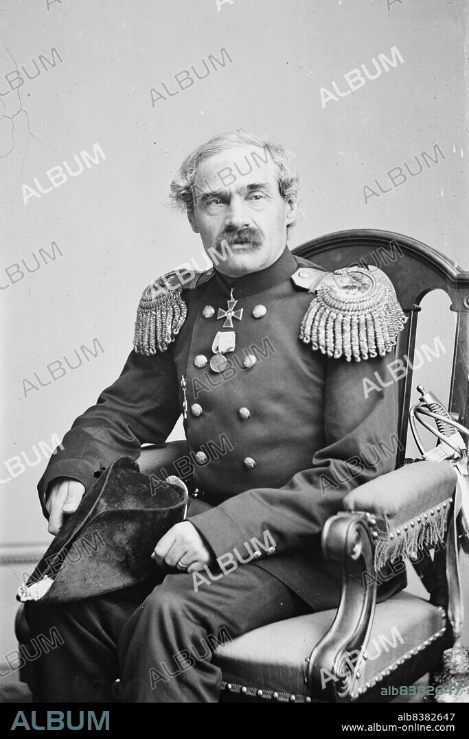Russian Adm. Adm. Lisovski [sic], between 1855 and 1865. [Minister of the Imperial Russian Navy. 'His fleet played an instrumental role in safeguarding the Union by deterring the British and the French from intervening on behalf of the Confederacy'].