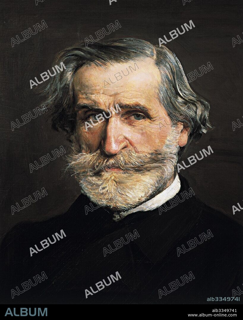 GIOVANNI BOLDINI. Portrait of the Composer Giuseppe Verdi (1813-1901). Detail.