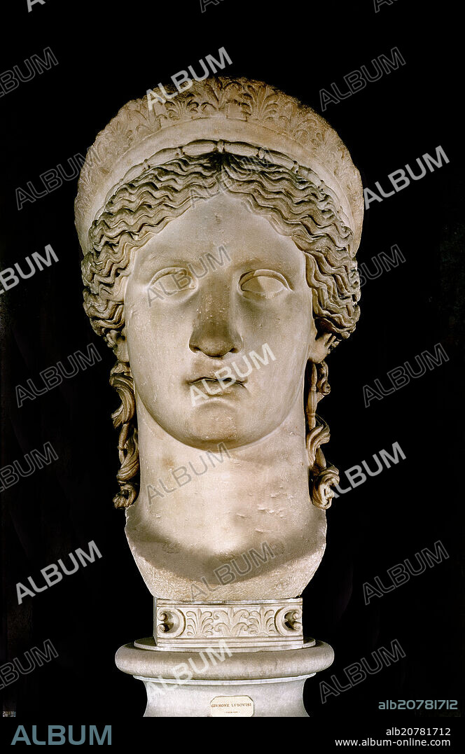GIUNONE LUDOVISI. HERA (DIOSA GRIEGA) O JUNO EN LA MITOLOGIA ROMANA - COPIA DE UN BUSTO ROMANO.