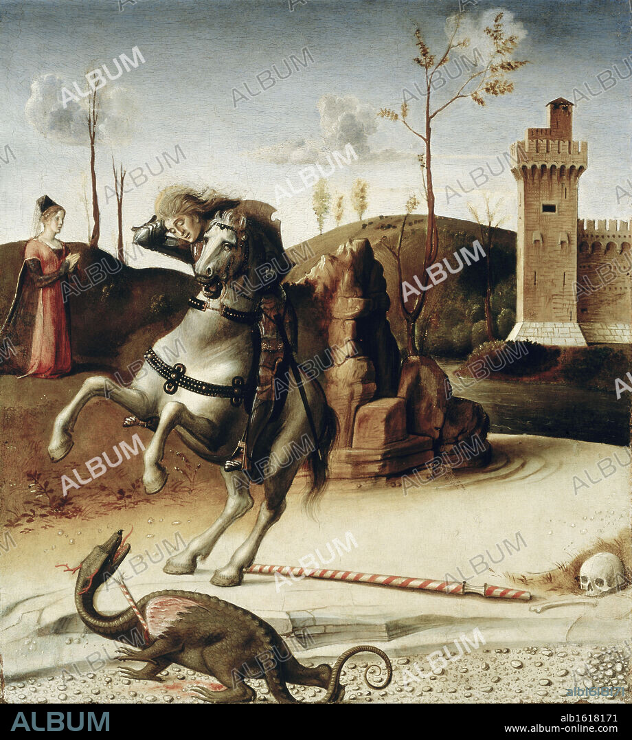 Saint George From the Pala Pesaro  Giovanni Bellini  c. 1430-1516 Italian  Civic Museum, Pesaro, Italy.