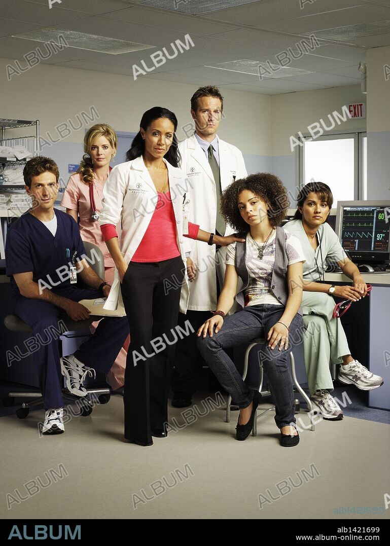 CHRISTINA MOORE, DAVID JULIAN HIRSH, HANNAH HODSON, JADA PINKETT SMITH, MICHAEL VARTAN and SULEKA MATHEW in HAWTHORNE, 2009, directed by JEFF BLECKNER. Copyright Sony Pictures Television.