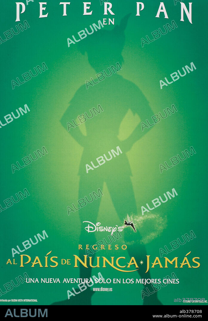Poster de PETER PAN EN REGRESO AL PAÍS DE NUNCA JAMÁS, 2002 (RETURN TO NEVER LAND), dirigida por DONOVAN COOK y ROBIN BUDD. Copyright WALT DISNEY TELEVISION ANIMATION.