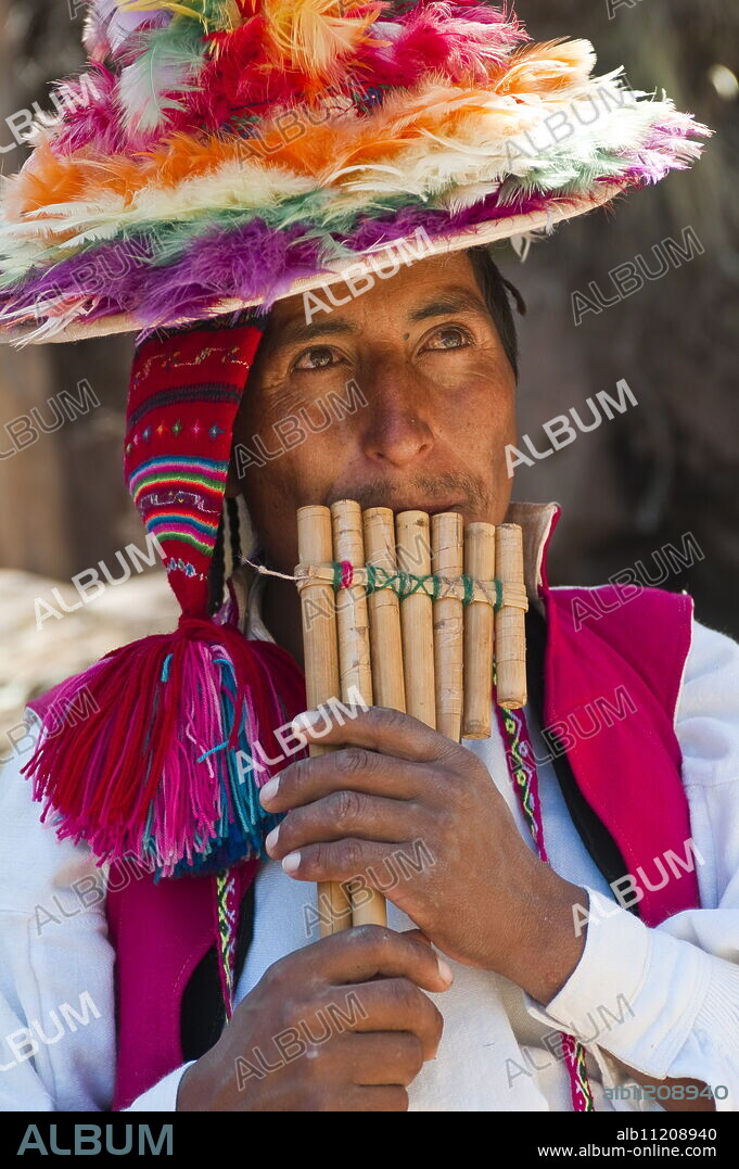 Local residents of Taquile Island, Lake Titicaca, Peru, South America.