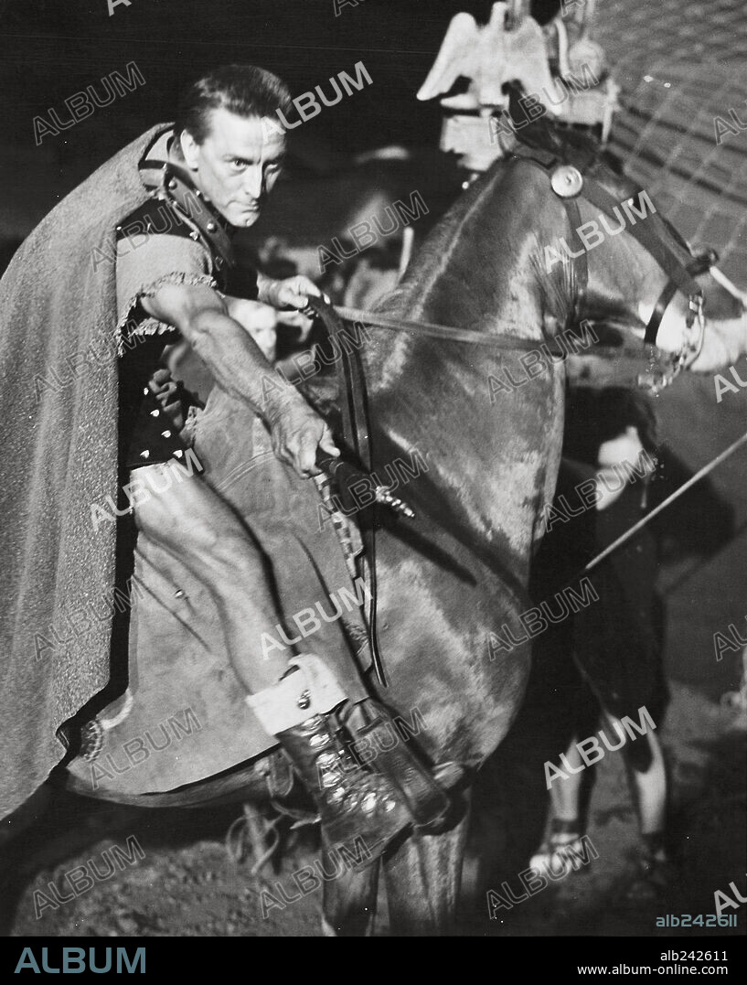 KIRK DOUGLAS und ESPARTACO. KIRK DOUGLAS in SPARTACUS, 1960, unter der Regie von STANLEY KUBRICK. Copyright BRYNA/UNIVERSAL.