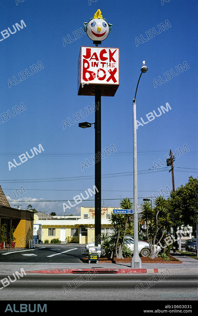 Jack in the Box fast food restaurant, Santa Monica, California, USA, John Margolies Roadside America Photograph Archive, 1977.