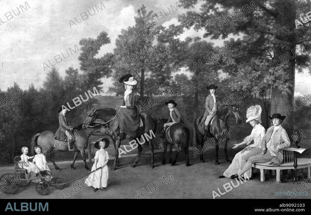 Susannah Wedgewood (1765-1817), later Charles Darwin's mother, with her brother Josiah (centre) and their family. Their father was the founder of the Wedgwood potteries. Darwin and the Beagle by Alan Moorhead, page 29.