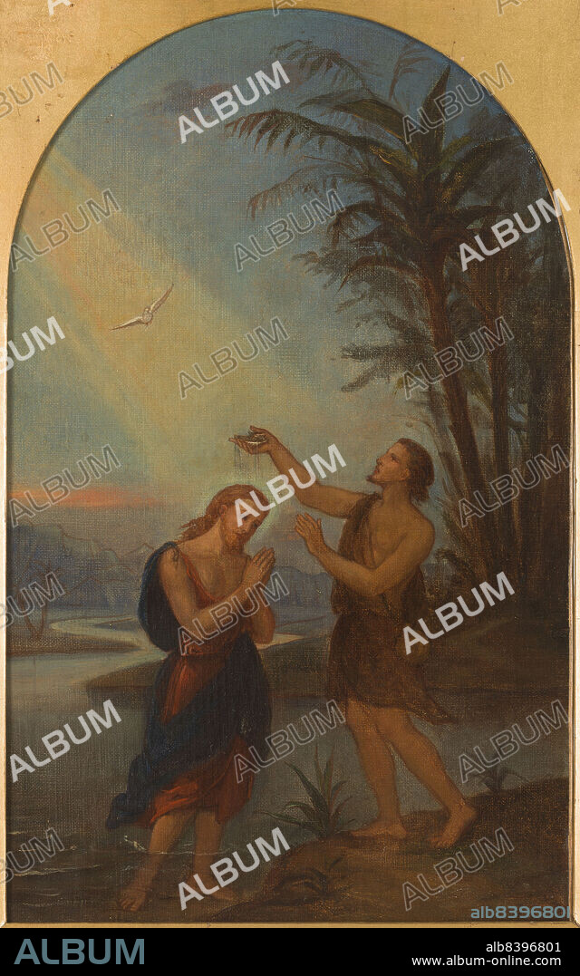 MATHILDE DUCKETT. Esquisse pour l'église de Montrouge : Baptême du Christ, c.1869. Baptism of Christ.