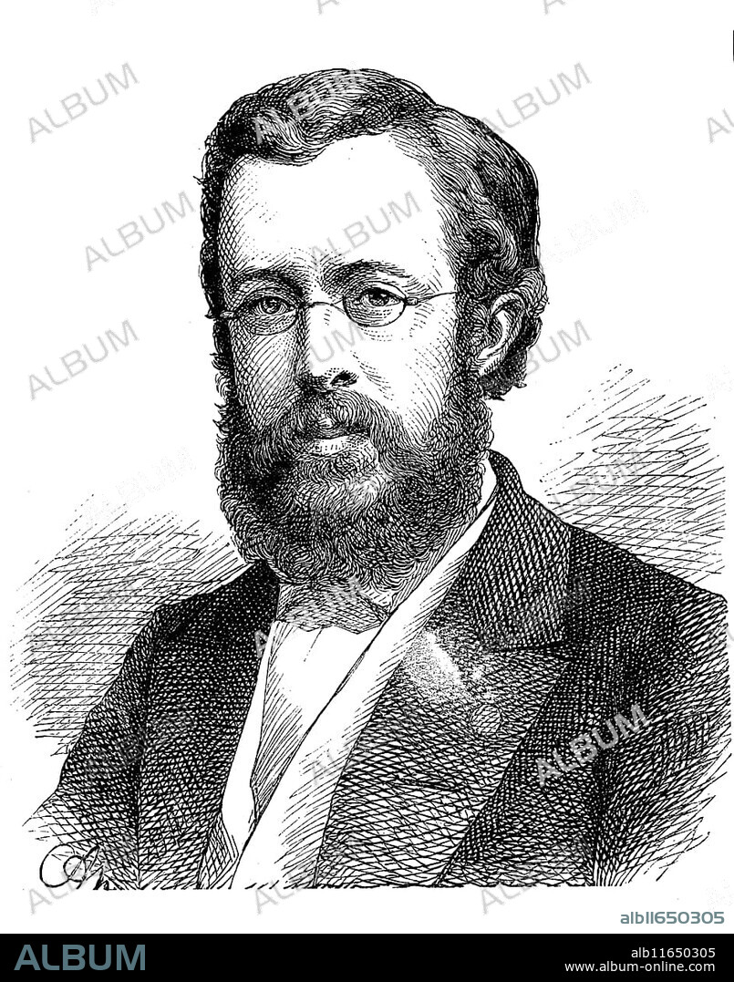 Johannes Fastenrath, 3 May 1839, 16 March 1908, a German lawyer, writer and translator, Historical, digital reproduction of an original from the 19th century