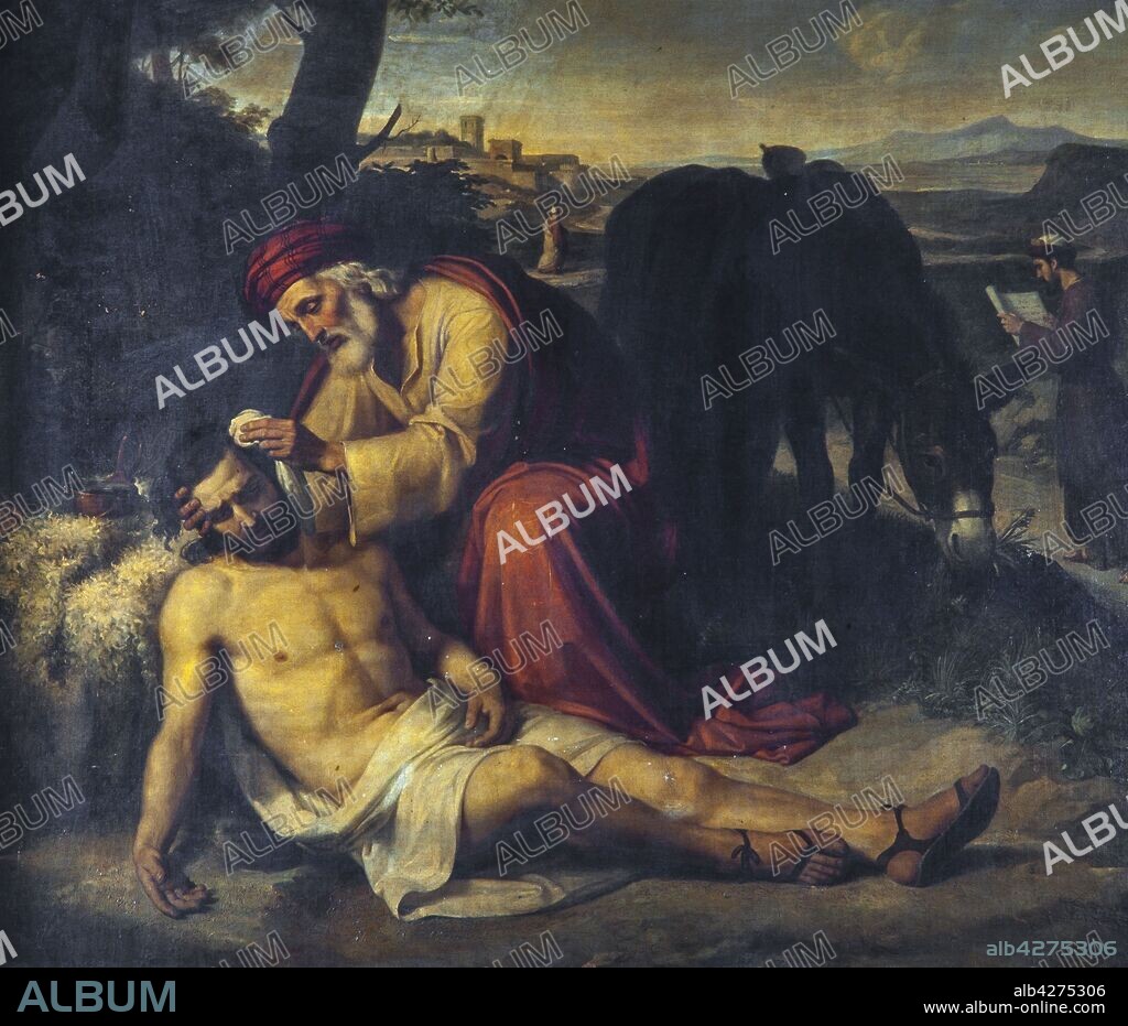 CLAVE PELEGRIN. Pelegrín Glavé / 'Parábola del Buen Samaritano', 1838.