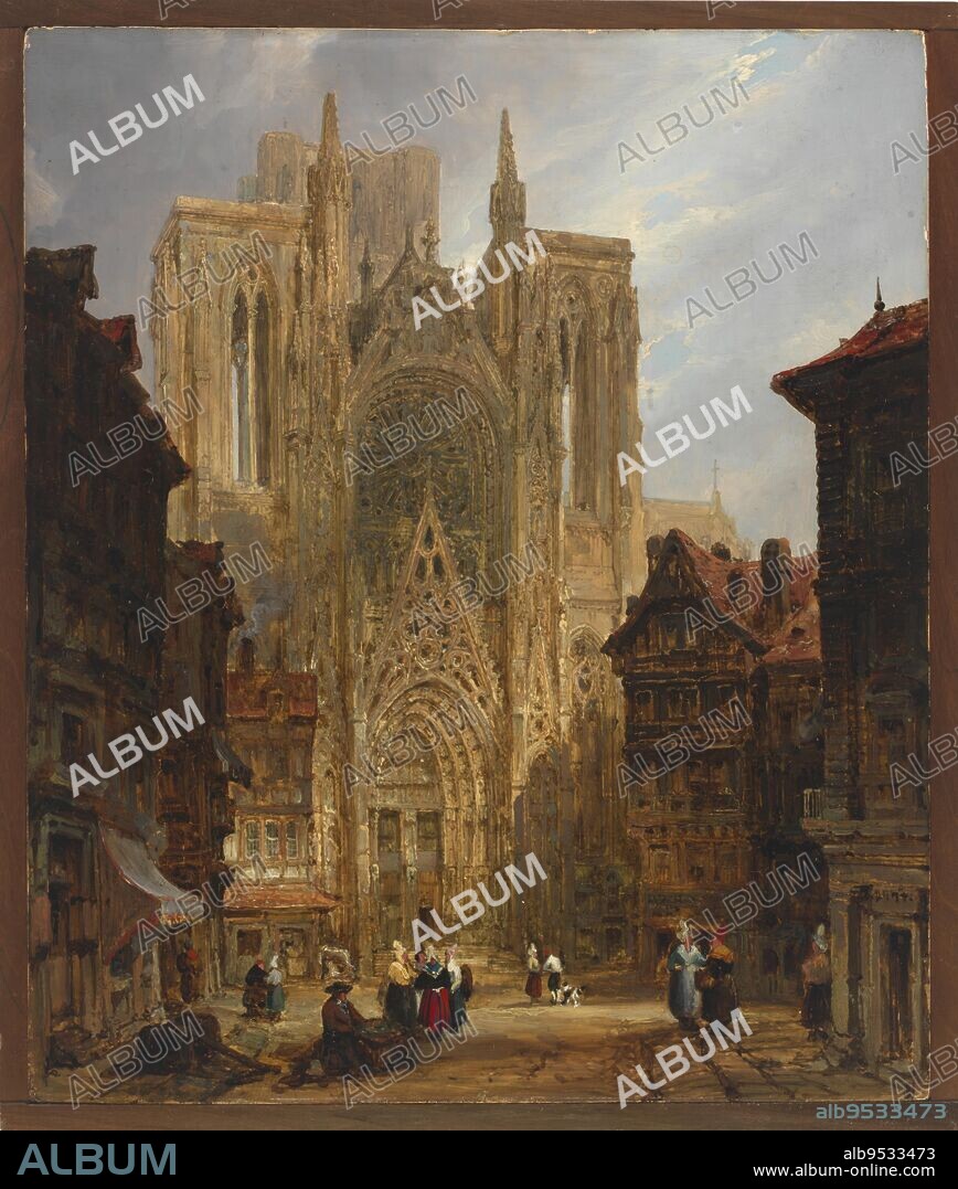 DAVID ROBERTS. Rouen Cathedral. oil on wood. Date: ca. 1796-1826.