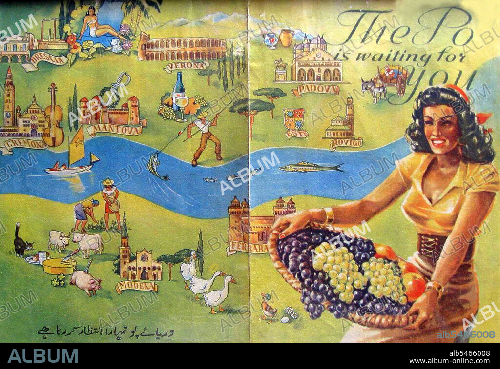 This is a typical example of a Nazi German propaganda poster dropped on Indian troops fighting for the Allies in Europe during World War II. In this case the leaflet was dropped on troops of the 8th Indian Infantry Division preparing to force a crossing of the River Po in 1945.