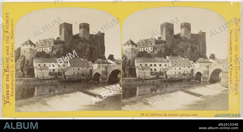 The Chateau the Runkel on the Lahn Germany, William England, 1860 - 1870.