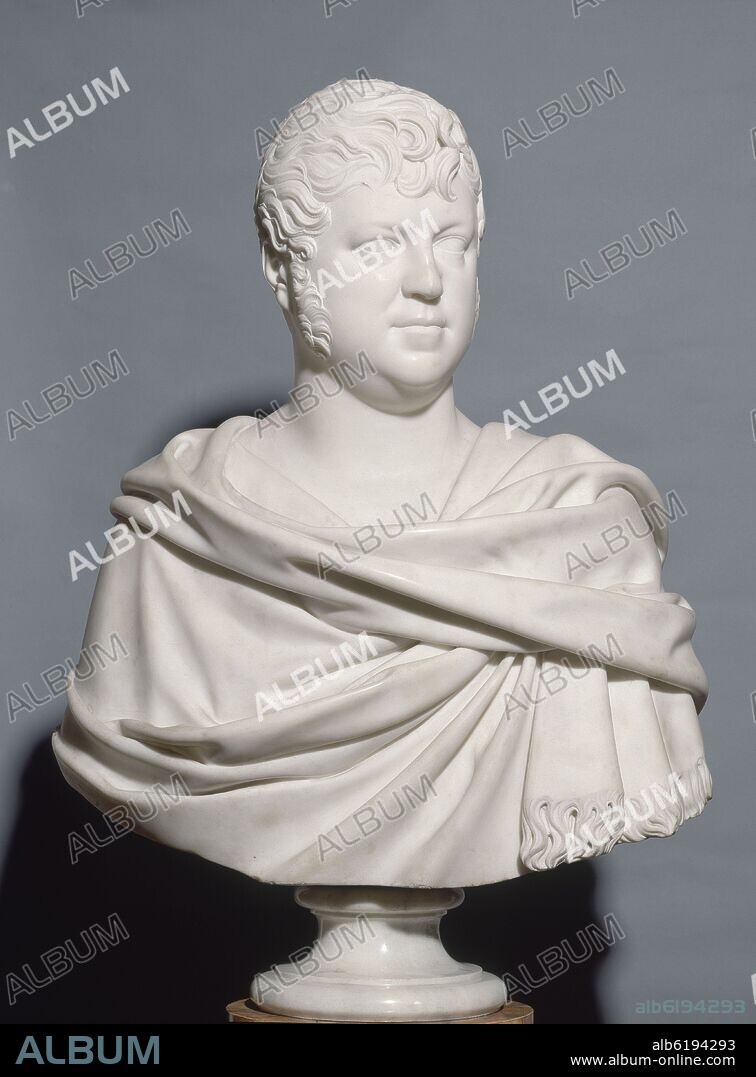 JOSÉ ÁLVAREZ CUBERO. BUSTO-ROSSINI - (SE ENCUENTRA EN EL SALON ITALIANO) - NEOCLASICISMO ESPAÑOL.