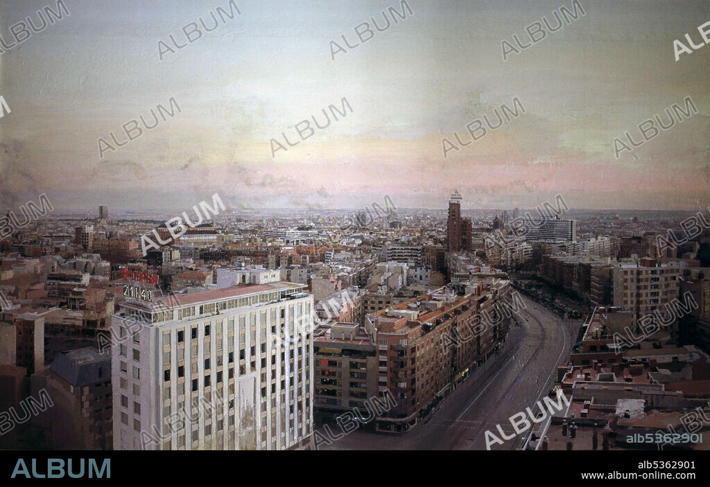ANTONIO LÓPEZ GARCÍA. LOPEZ GARCIA , ANTONIO. PINTOR ESPAÑOL . TOMELLOSO 1936-. " MADRID DESDE TORRES BLANCAS " AÑO 1976 - 82. COLECCION PARTICULAR. MADRID PINTADO. ATENCION: AUTOR CONTEMPORANEO SUJETO A COPYRIGHT ©. EL CLIENTE FINAL ES RESPONSABLE DE LA GESTION DE LOS DERECHOS DE AUTOR CON LAS SOCIEDADES EXISTENTES DE GESTION DE DERECHOS O DIRECTAMENTE CON LOS ORGANISMOS TITULARES DE LOS MISMOS.