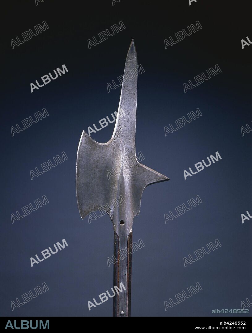 Halberd, 1600s. Switzerland, 17th century. Steel; rectangular wood haft with planed corners; overall: 160 cm (63 in.); blade: 19.3 cm (7 5/8 in.).
