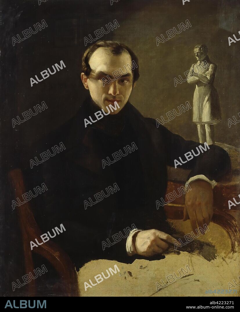 KIRILL GORBUNOV. 'Portrait of Vasily Botkin'. Russia, 1838-1840s. Dimensions: 97,5x78,5 cm.