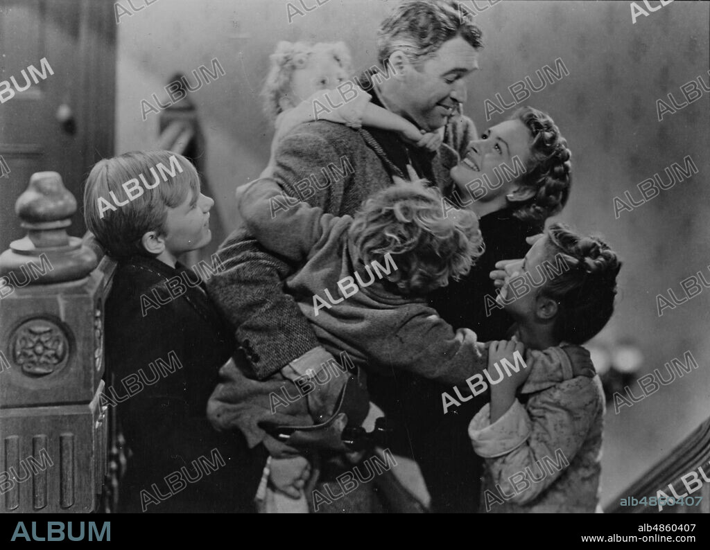 JAMES STEWART en QUÉ BELLO ES VIVIR, 1946 (IT'S A WONDERFUL LIFE), dirigida por FRANK CAPRA. Copyright RKO.