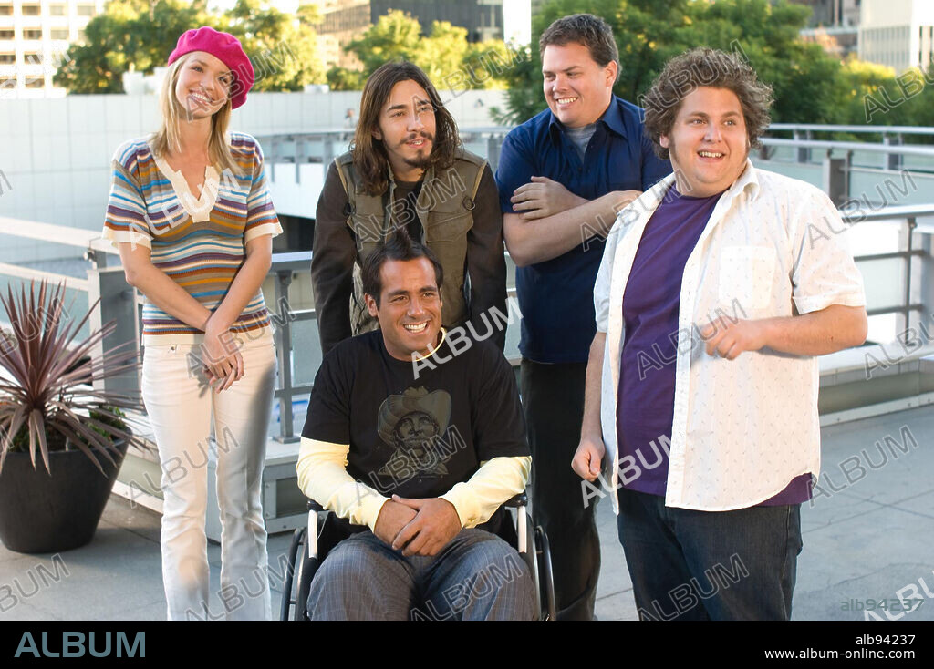 ASHLEY SCOTT, JONAH HILL, JUSTIN LONG, KEVIN HEFFERNAN and PETER DANTE in STRANGE WILDERNESS, 2008, directed by FRED WOLF. Copyright PELICAN PROD./HAPPY MADISON PROD./LEVEL 1 ENTERNTAINMENT / MICHAELS, DARREN.