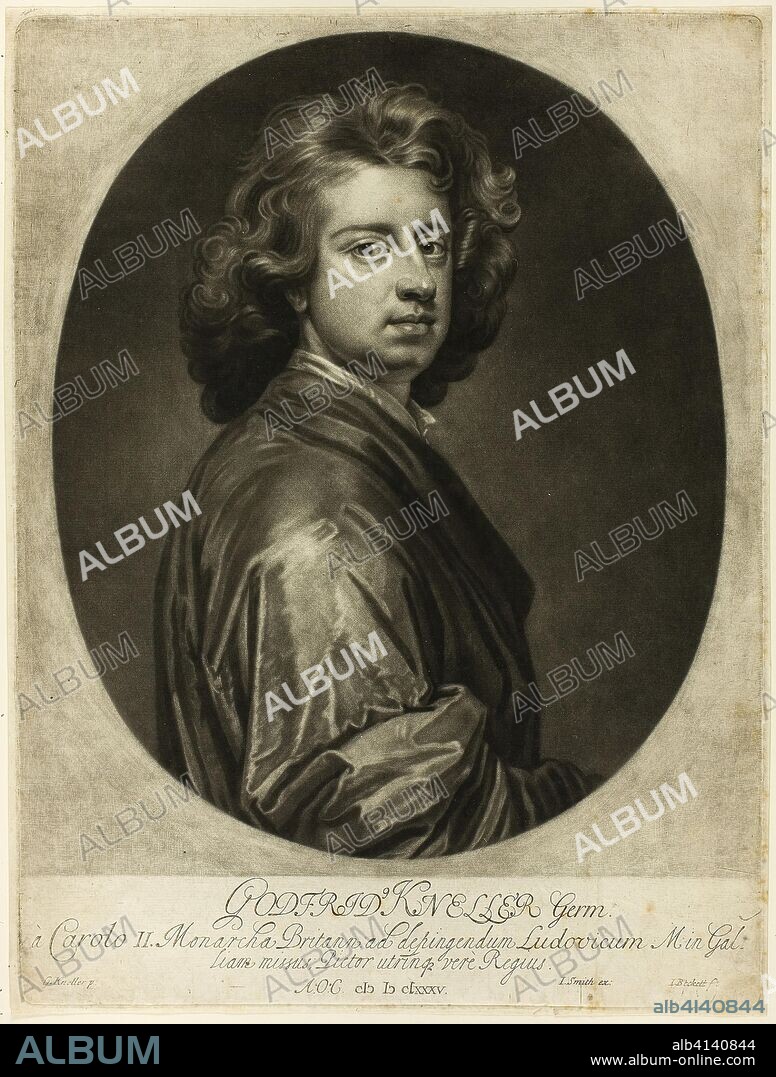 Portrait of Godfrey. Isaac Beckett; English, 1653-1719. Date: 1673-1719. Dimensions: 371 × 282 mm. Mezzotint on paper. Origin: England.